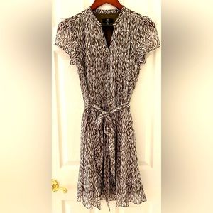 JBS size 8P brown and cream lined dress